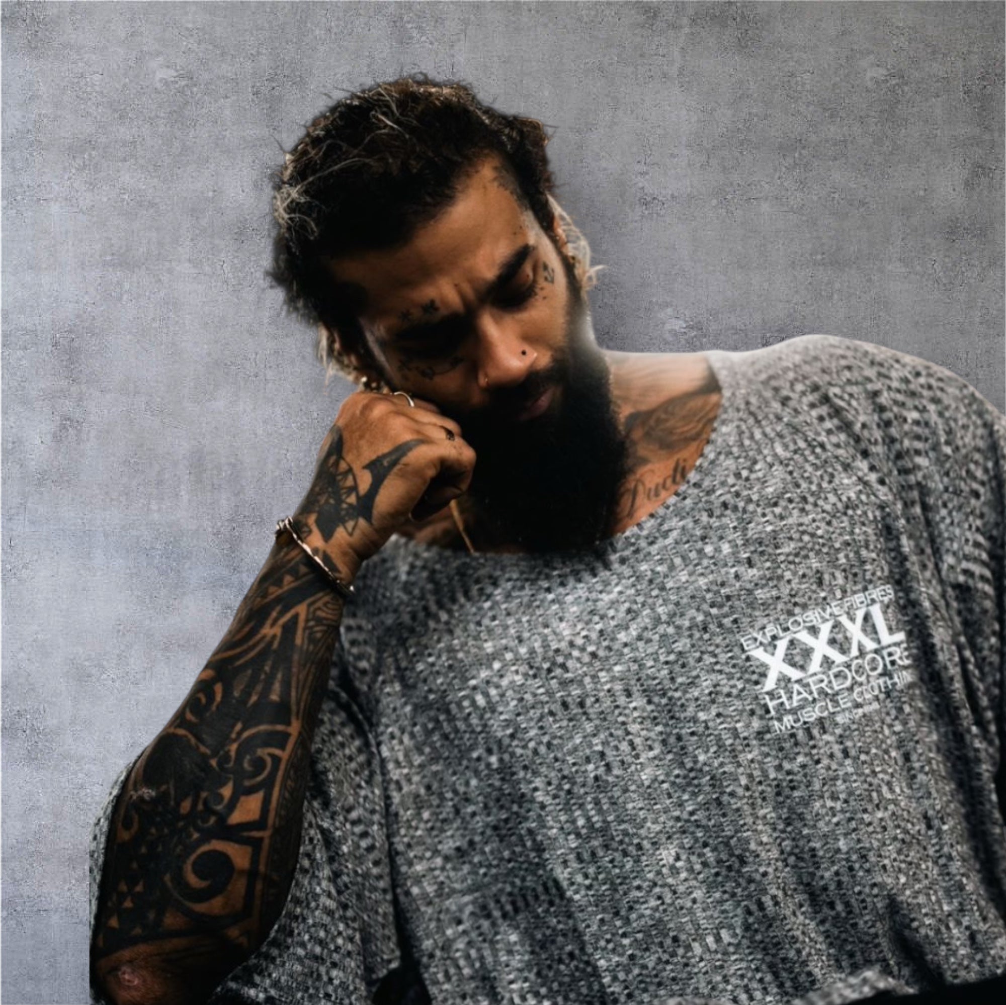 "Classic XXXL Logo" Old School Jumbo Rib Ragtop - Cinder Grey