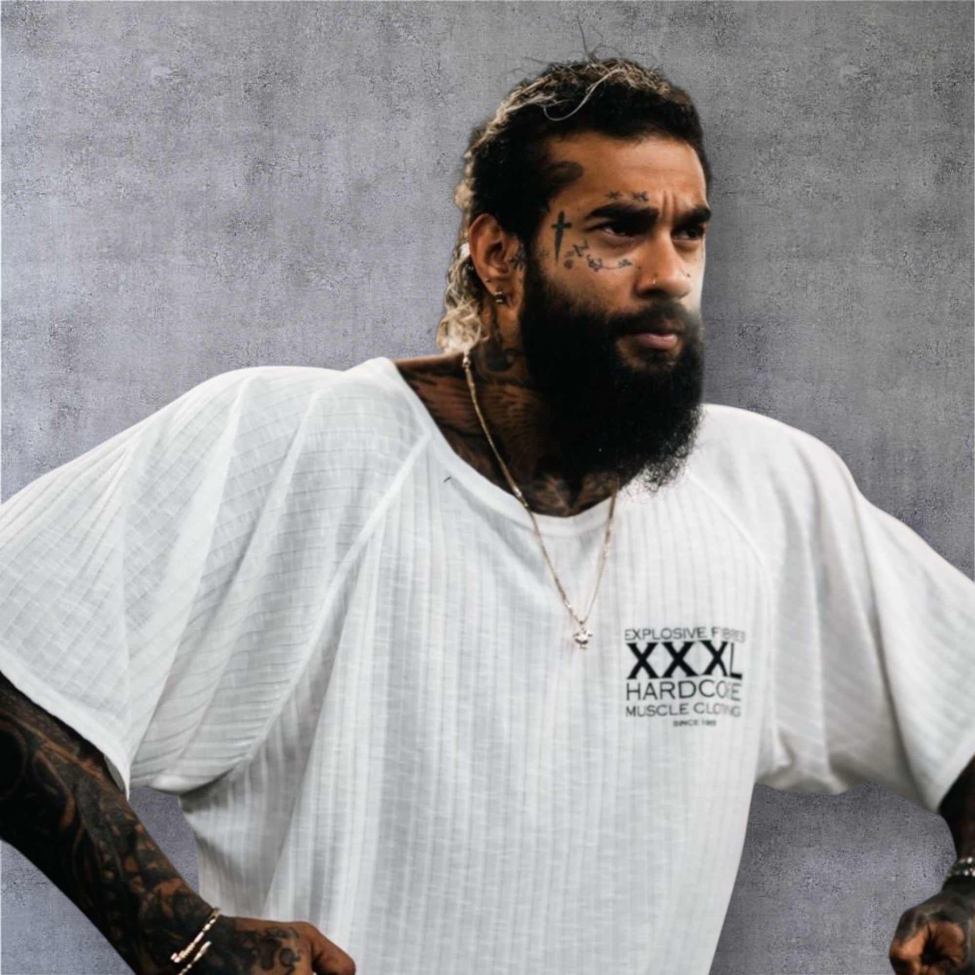 "Classic XXXL Logo" Old School Jumbo Rib Ragtop - Ivory