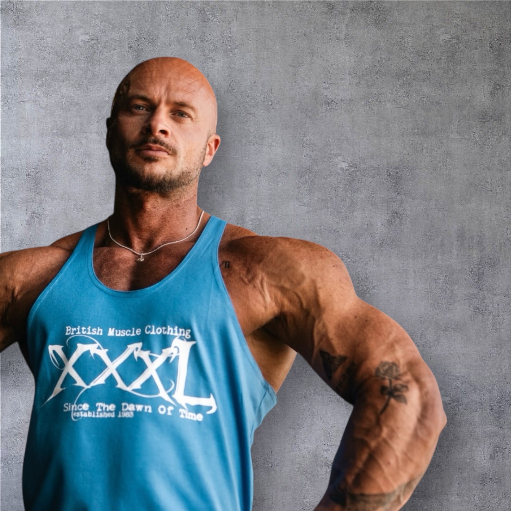 'Since the Dawn of Time' Classic Muscle vest -Royal Blue