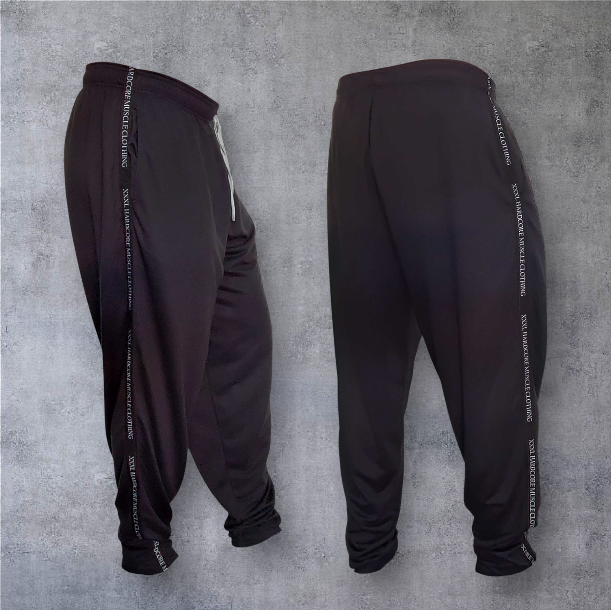 Full Cut Taped Trackie Pants - Graphite Black
