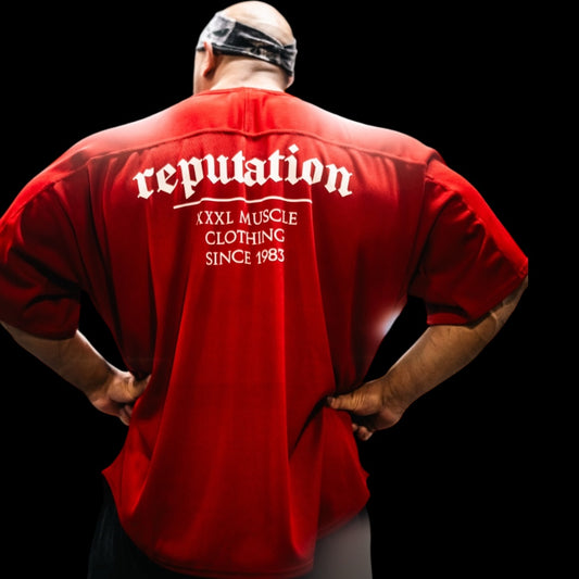 " Reputation " Oversized Rag Top - Scarlet Red