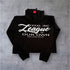 ”League Of Our Own” Ladies Hooded Crop Sweat - Black