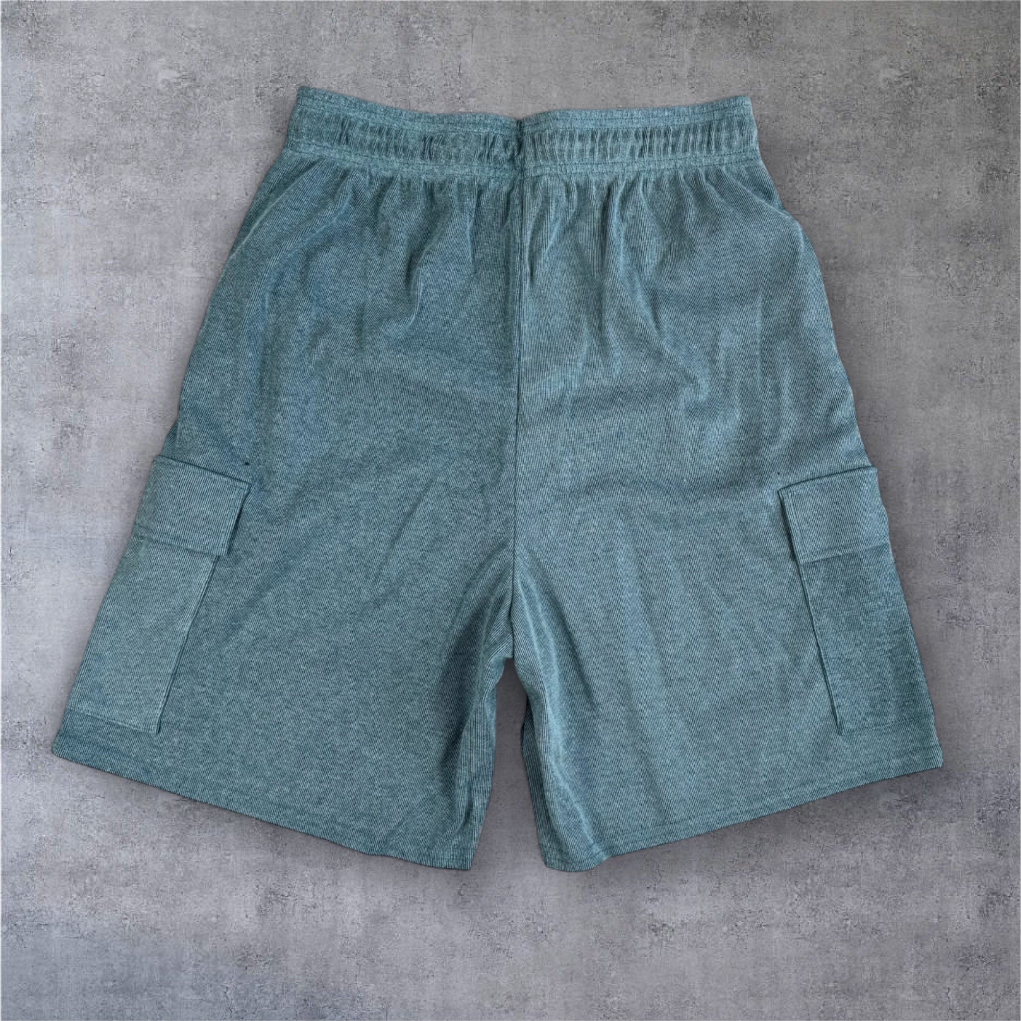 "Scrolled XXXL Inc" Vintage Wash Combat Short - Washed Teal