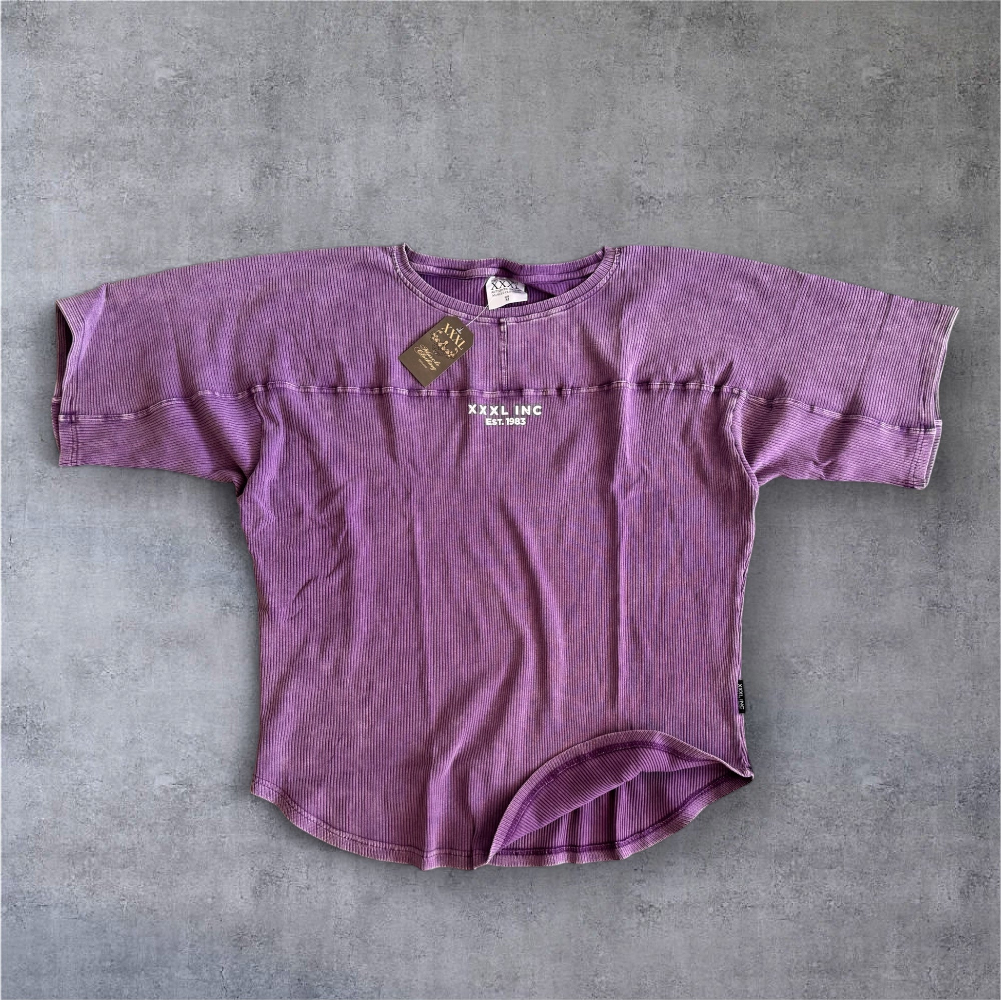 "XXXL INC" 3/4 sleeve  Rag Top - Stonewash Berry