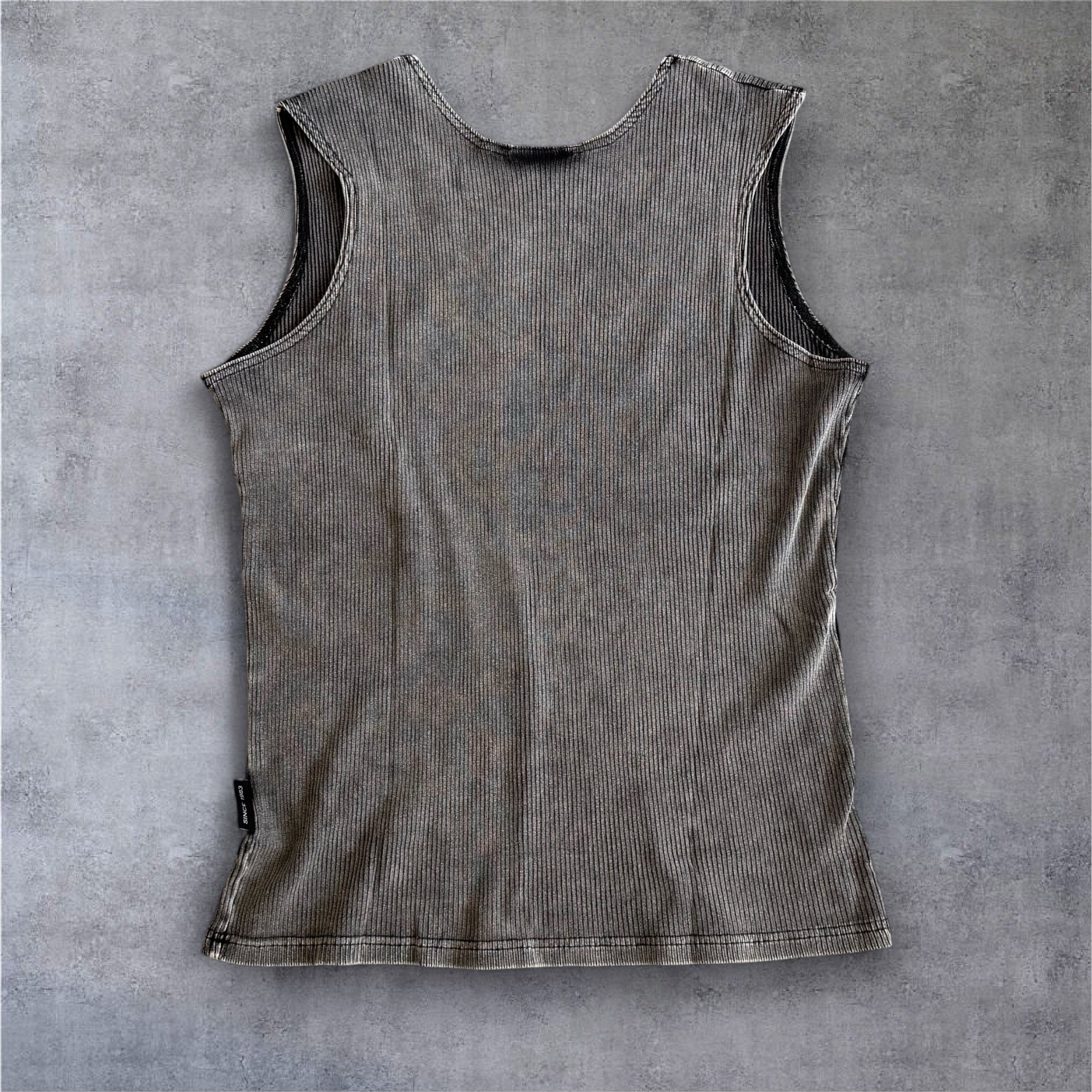 Stretch Sleeveless T - Stonewash Black