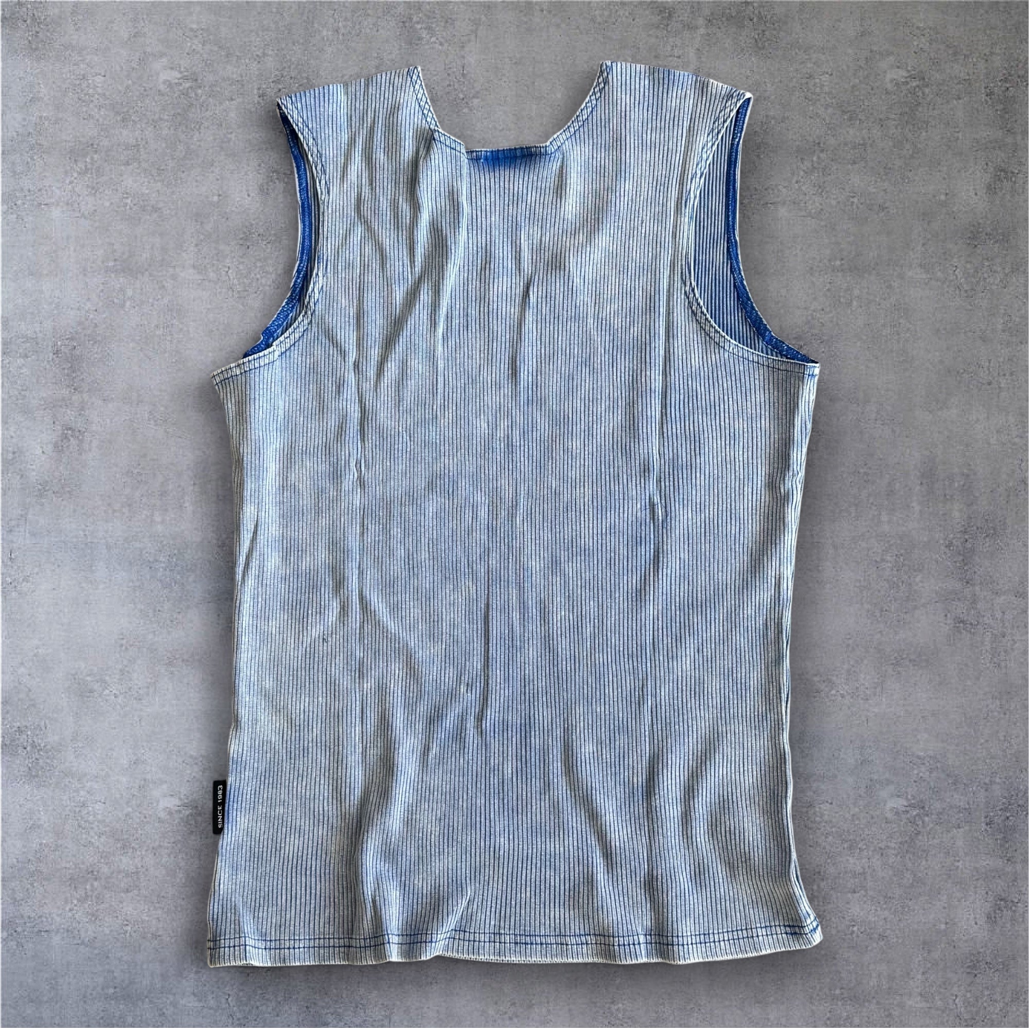 Stretch Sleeveless T - Stonewash Denim