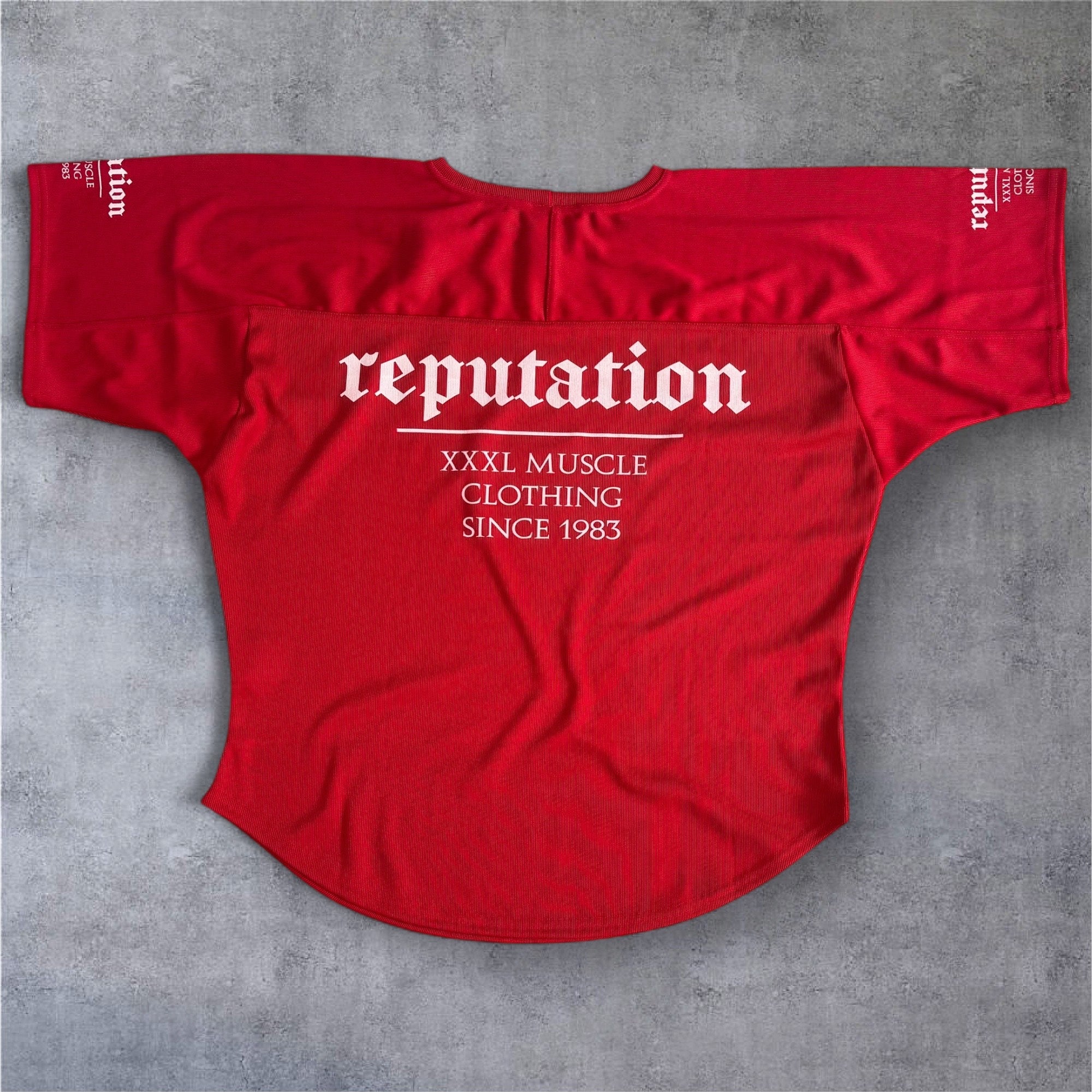 " Reputation " Oversized Rag Top - Scarlet Red