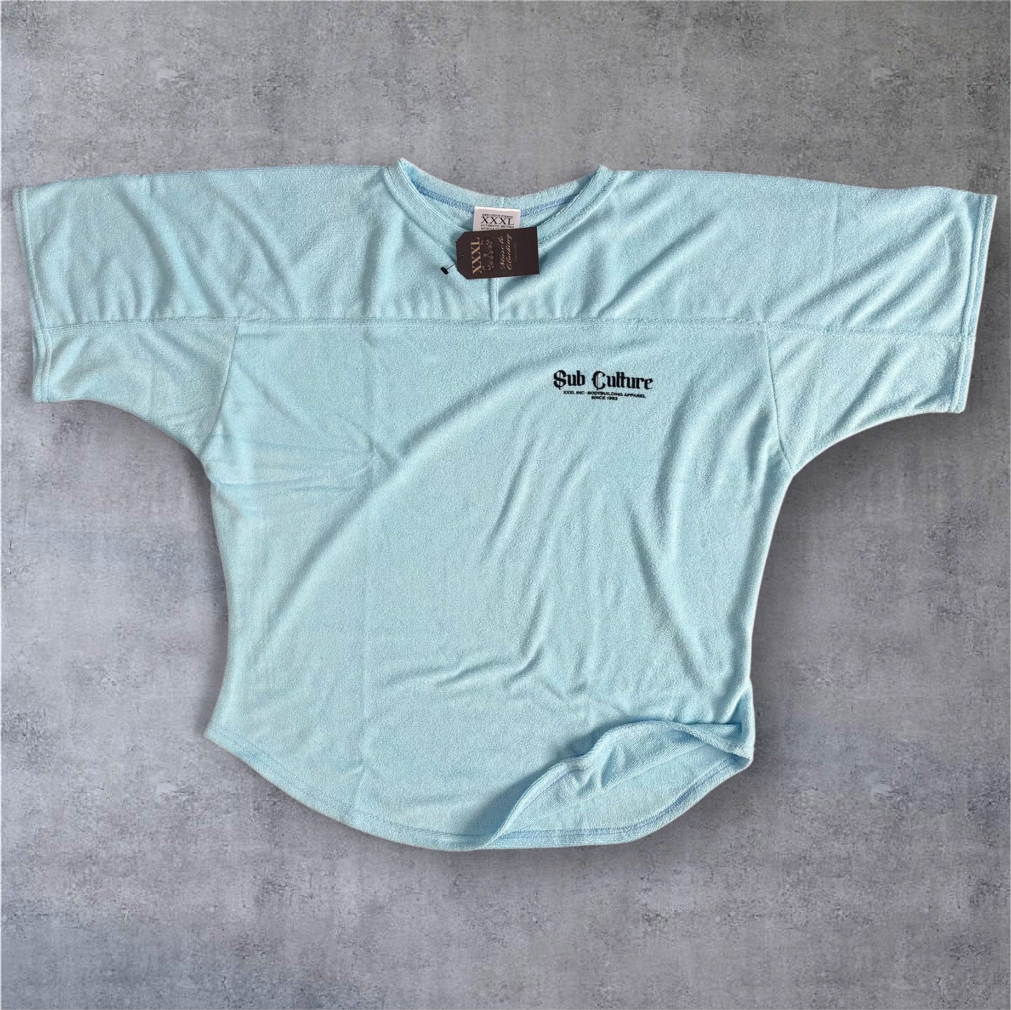 " Sub Culture " Old-school towelling Rag Top - Sky