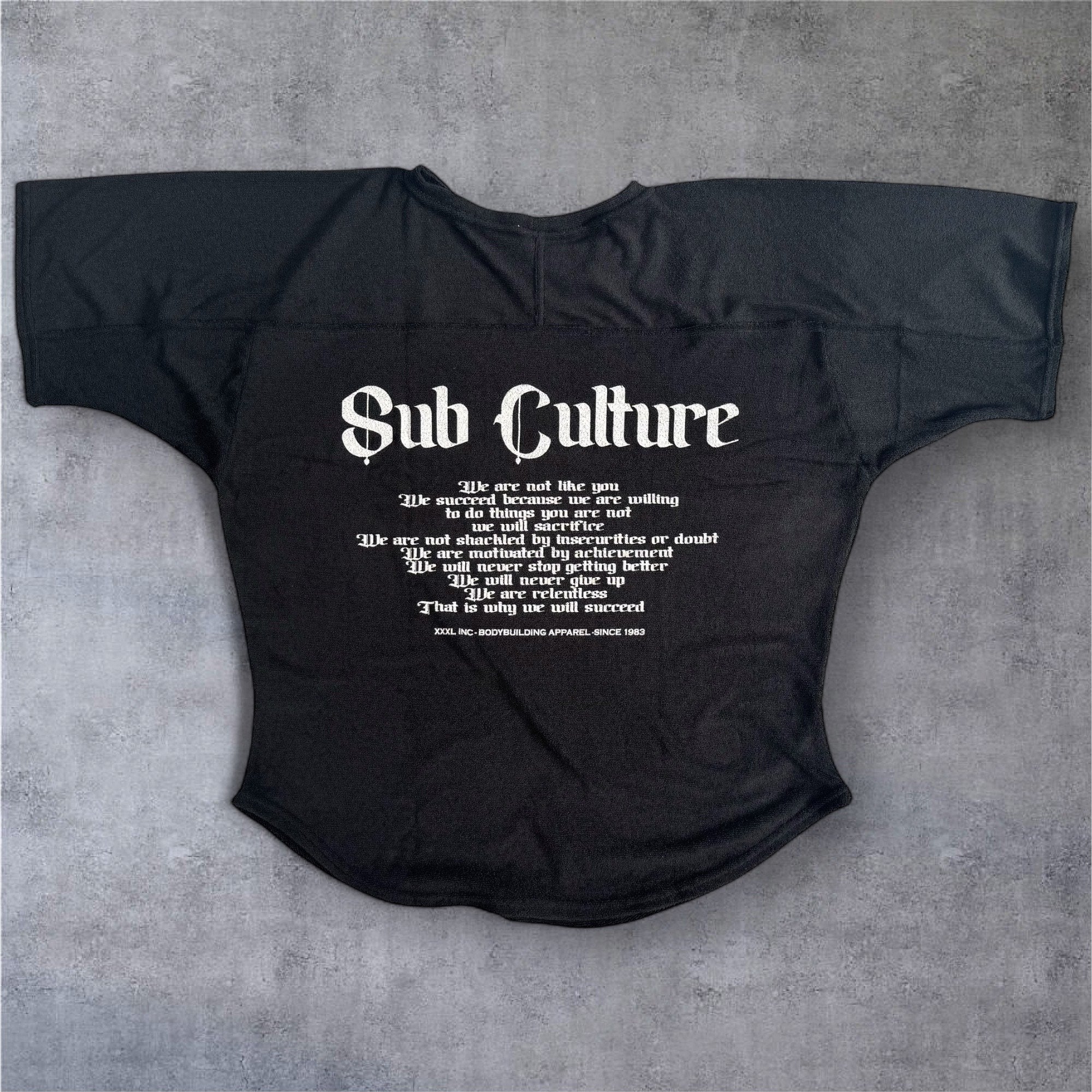 " Sub Culture " Old-school towelling Rag Top - Black
