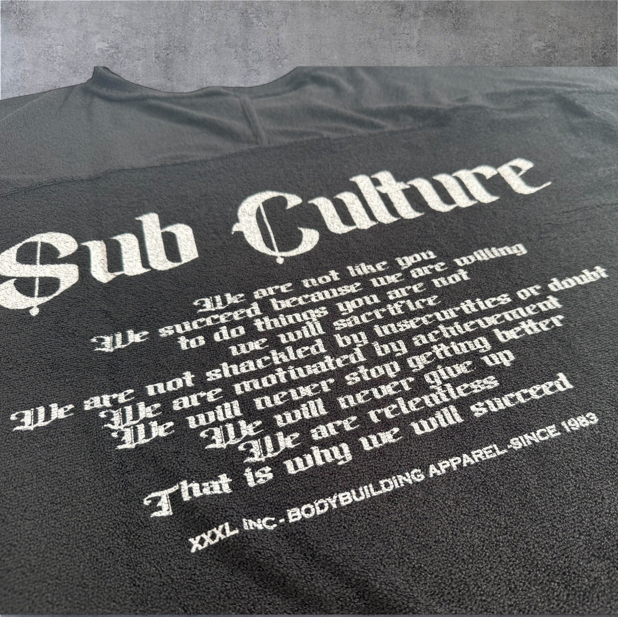 " Sub Culture " Old-school towelling Rag Top - Black