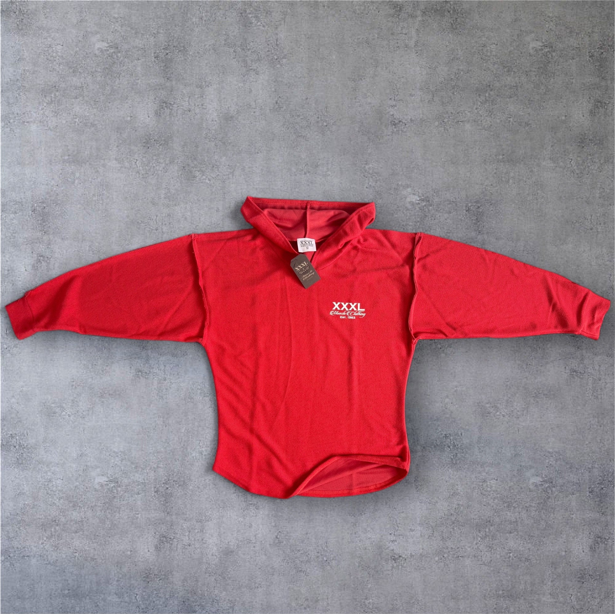 "Profile" Rough Cut Hooded Sweat - Mango
