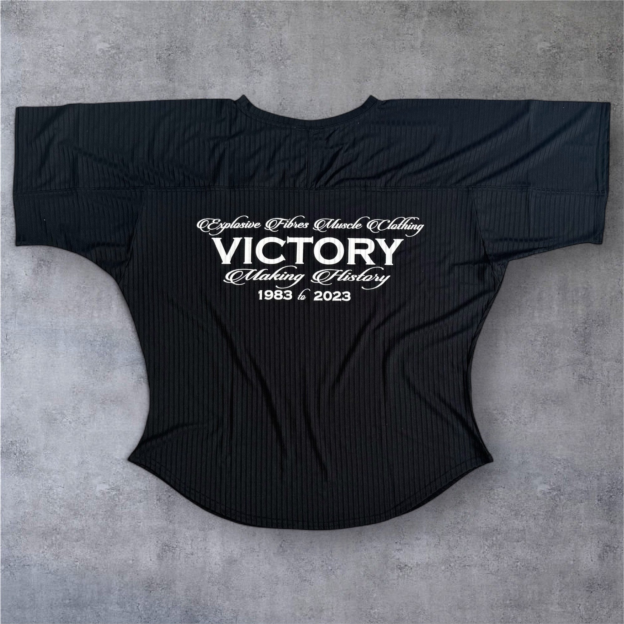 "Victory Anniversary Logo" Training Rag Top - Black