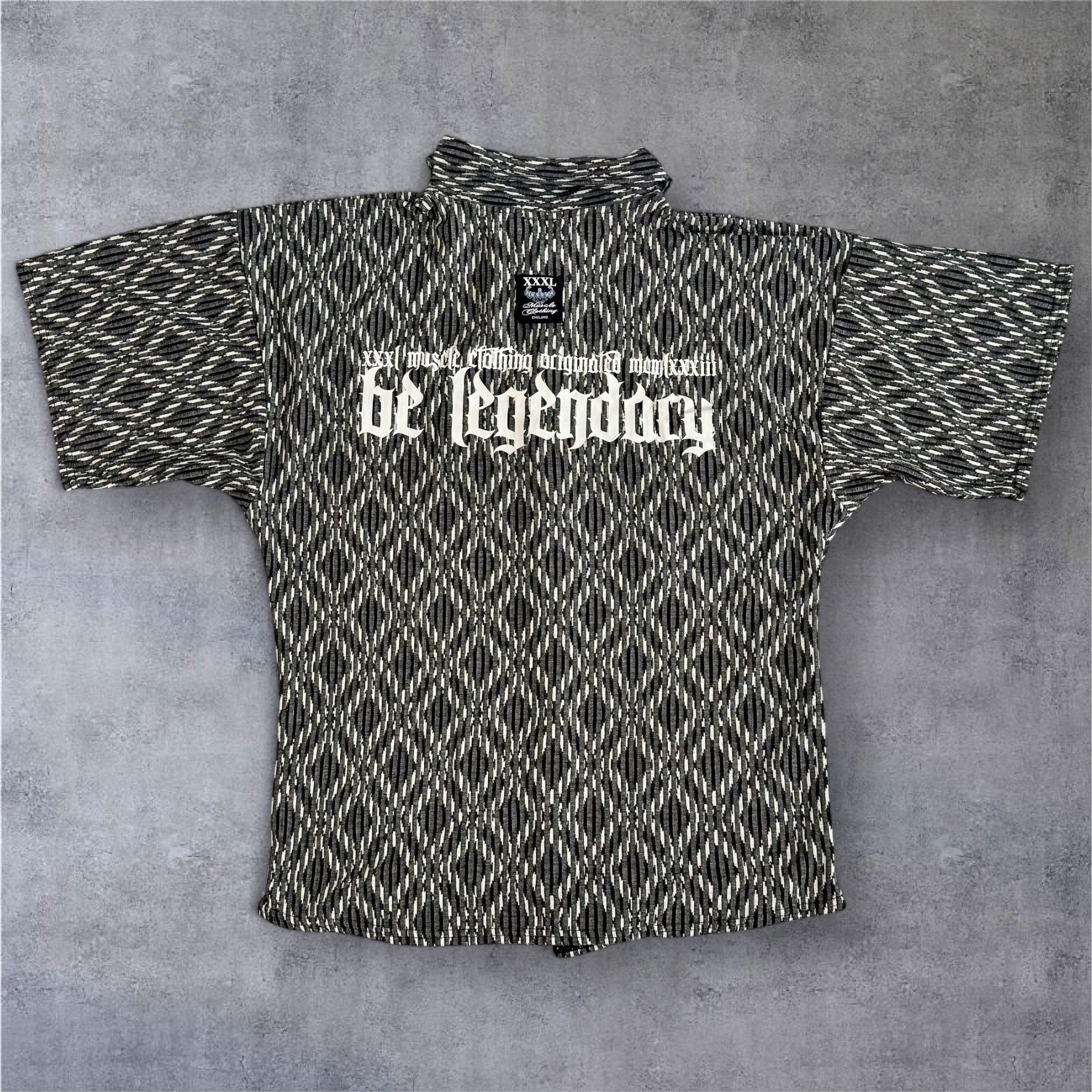 "Be Legendary" Oversized Muscle Shirt- Mono Block Black