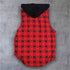 Hooded Muscle Cut T - Red/Yellow Plaid