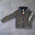"Victory" Oversized Zip Hood  - Stonewash Black