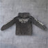"Victory" Oversized Zip Hood  - Stonewash Black