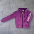 "Victory" Oversized Zip Hood  - Stonewash Berry