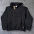 "Embossed " Pouch Hoodie - Black