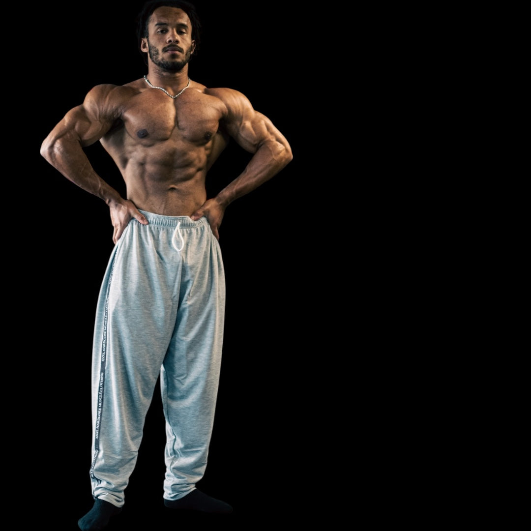 Full Cut Taped Trackie Pants - Ash Grey