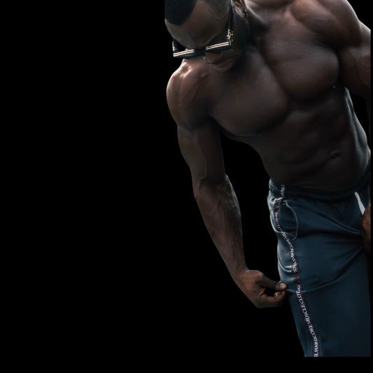 Full Cut Taped Trackie Pants - Graphite Black