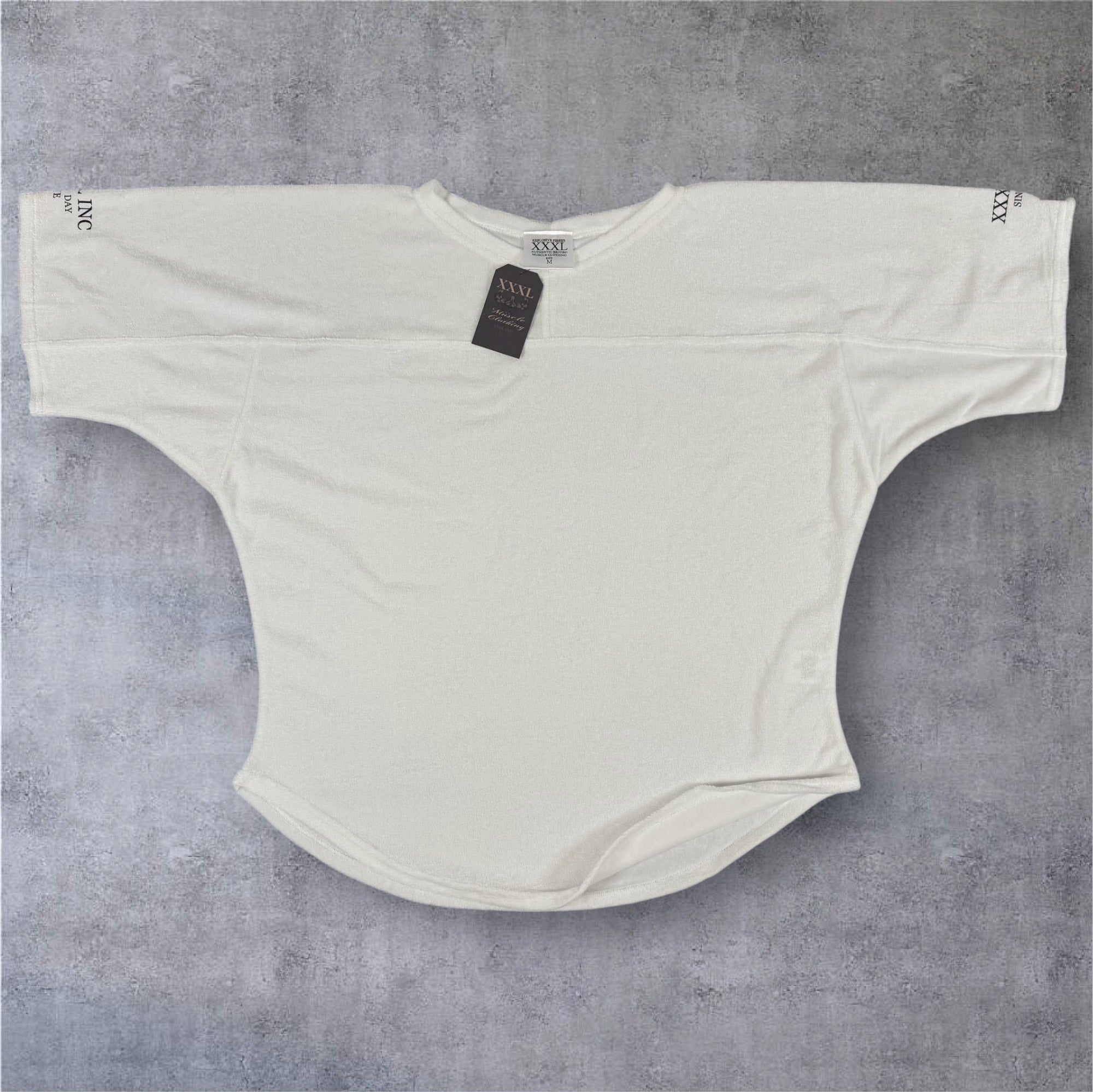 " Body Builder " Oversized Super Soft Rag Top - Snow