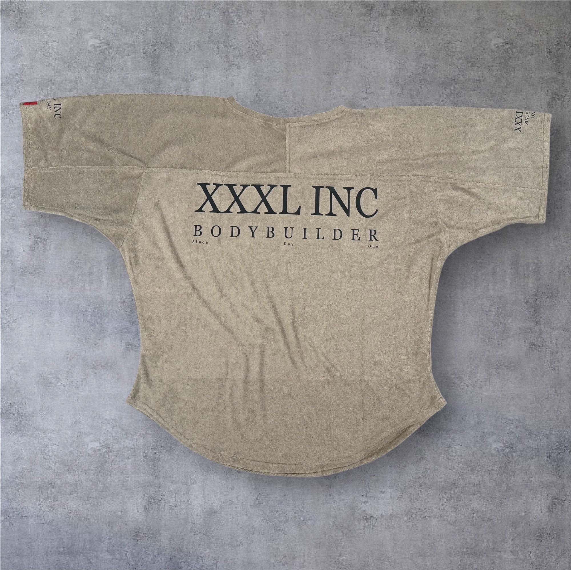 " Body Builder " Oversized Super Soft Rag Top- Stone Grey