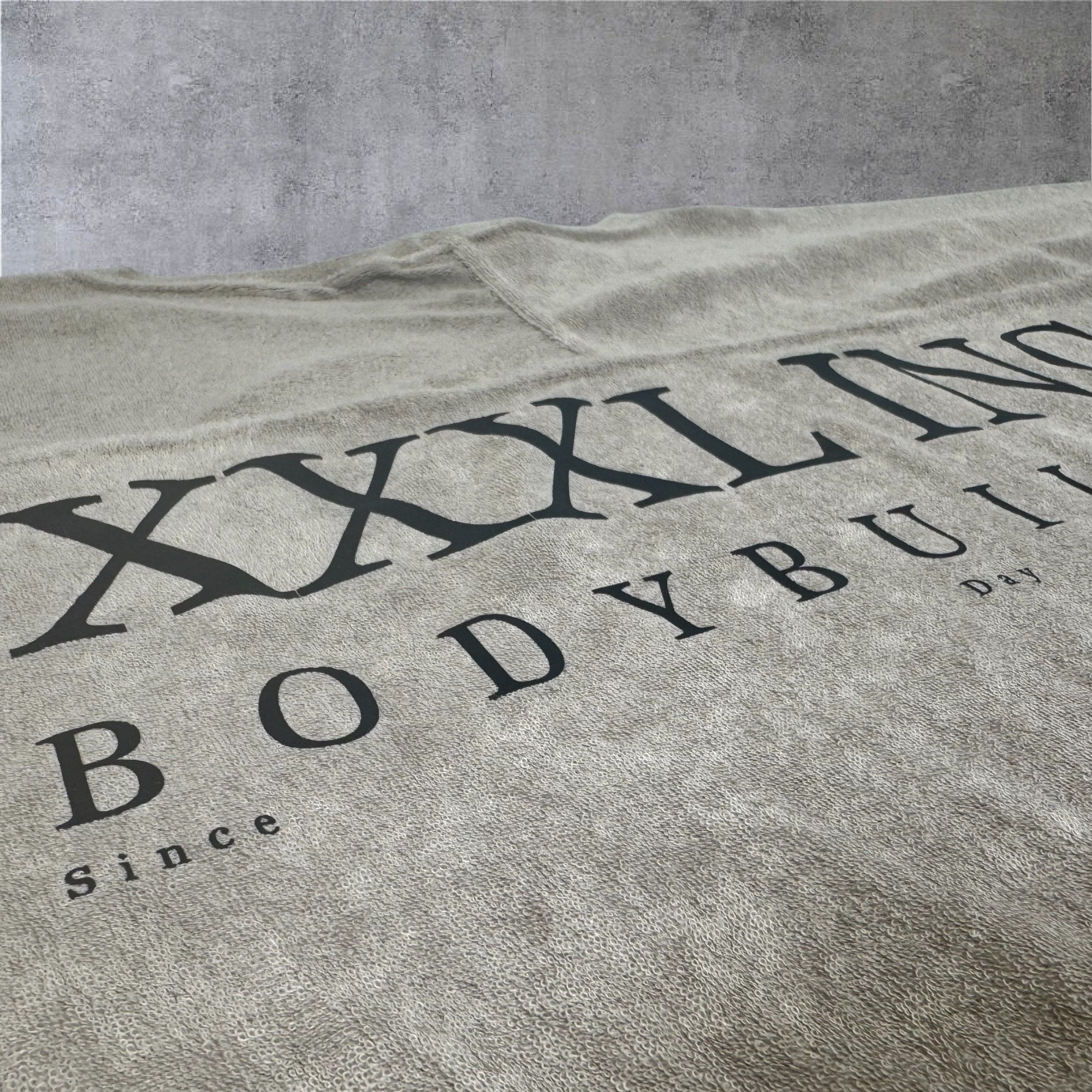 " Body Builder " Oversized Super Soft Rag Top- Stone Grey