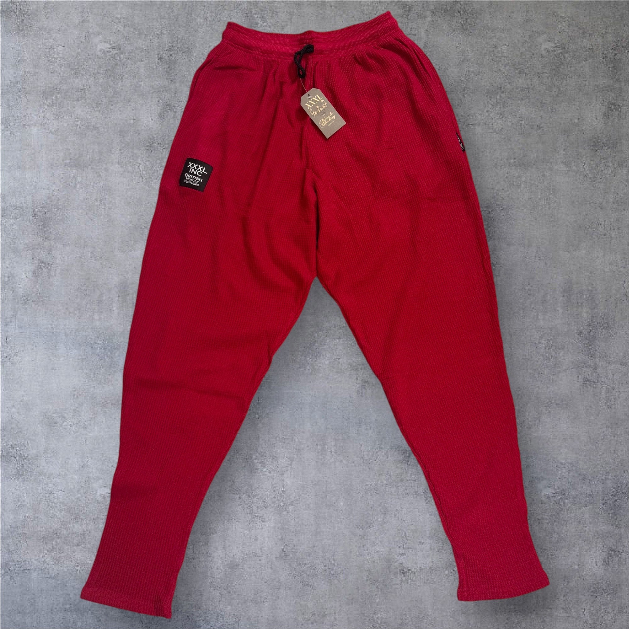 Stretch Thermal Waffle Full Cut Pant -Dark Red