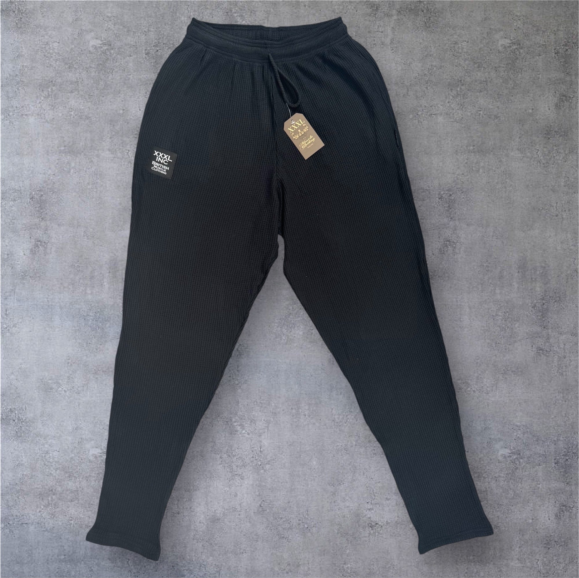 Stretch Thermal Waffle Full Cut Pant - Black