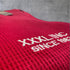 "Low Key XXXL embroidered" Stretch Thermal Waffle Sweat -Dark Red