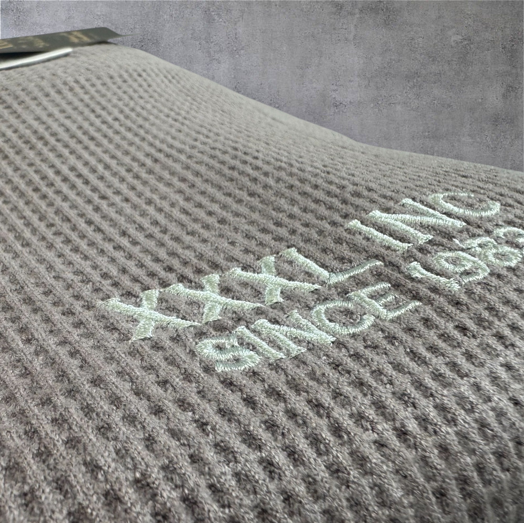 "Low Key XXXL embroidered" Stretch Thermal Waffle Sweat -Alloy Gray