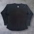 "Low Key XXXL embroidered" Stretch Thermal Waffle Sweat -Black