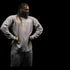 "Low Key XXXL embroidered" Stretch Thermal Waffle Sweat -Alloy Gray