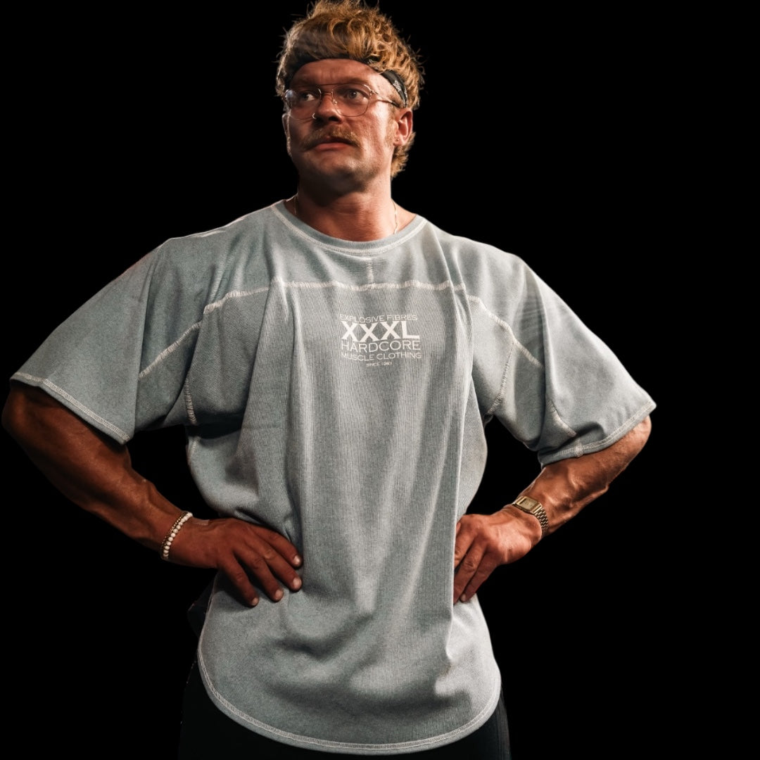 "Classic XXXL Logo" Vintage Wash Top stitched Rag Top - Pool Blue (Limited Edition)