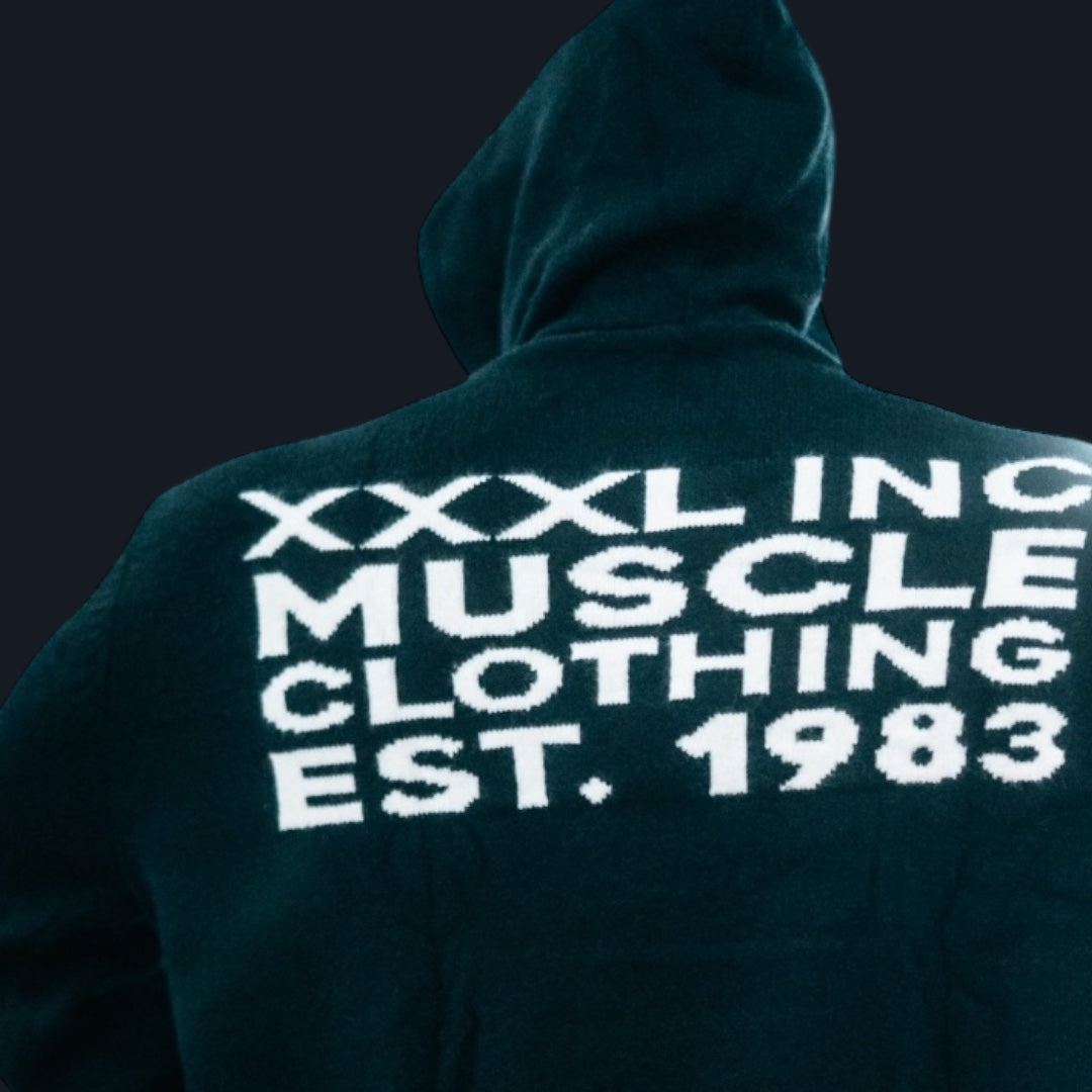"Ultra Knit Logo" Soft Knit Pouch Hoodie - Shadow Black