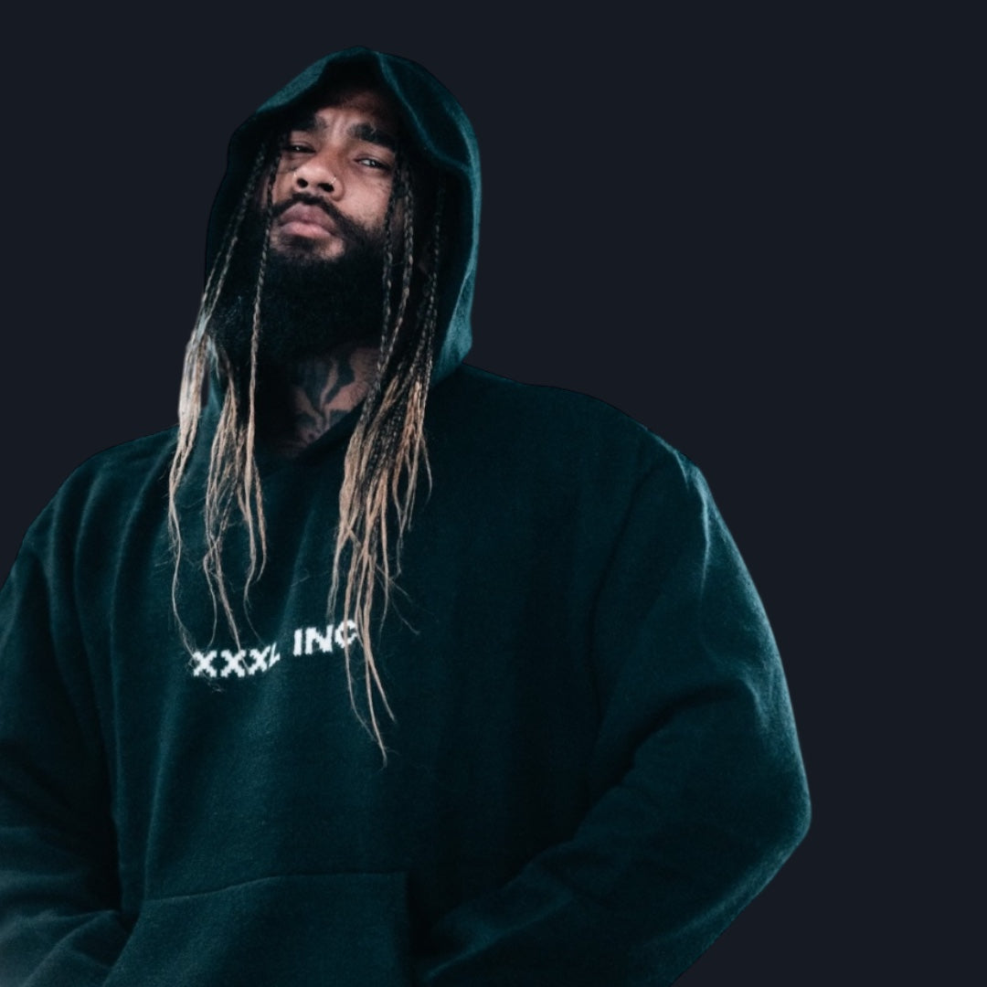 "Ultra Knit Logo" Soft Knit Pouch Hoodie - Shadow Black