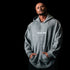 "Ultra Knit Logo" Soft Knit Pouch Hoodie - Warm Grey
