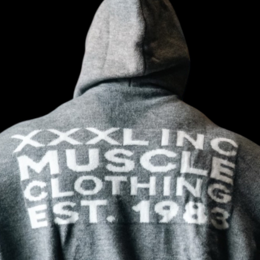 "Ultra Knit Logo" Soft Knit Pouch Hoodie - Warm Grey