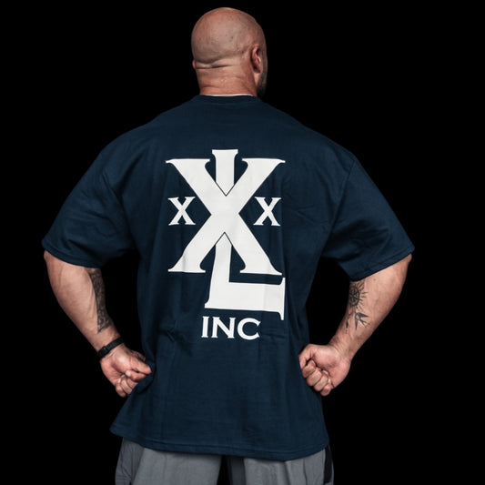 "Stacked XXXL Logo" Oversized Base T   - Navy