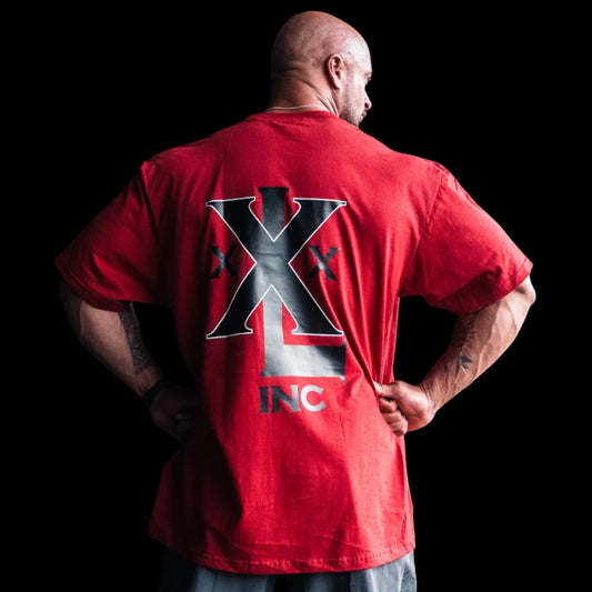 "Stacked XXXL Logo" Oversized Base T   - Red