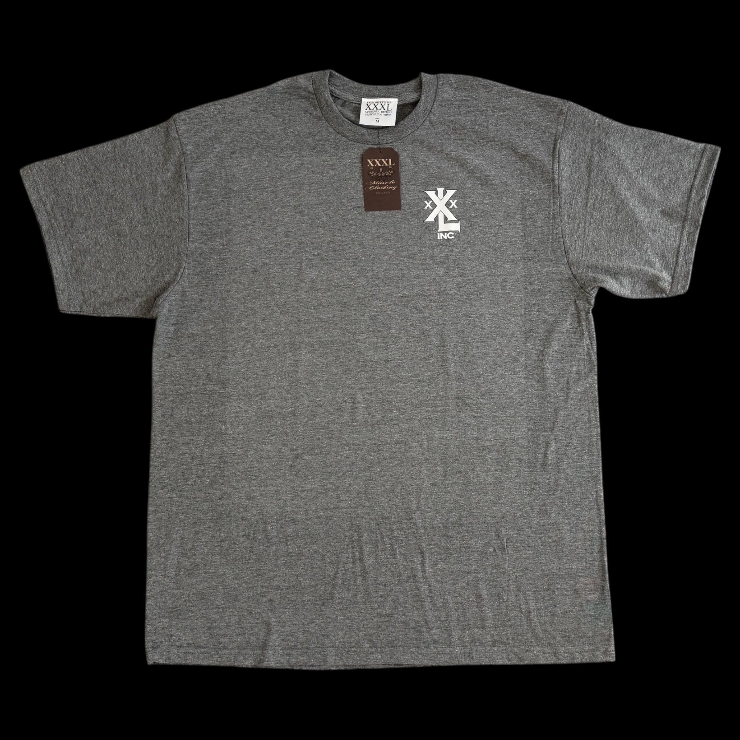 "Stacked XXXL Logo" Oversized Base T   - Ash Cloud
