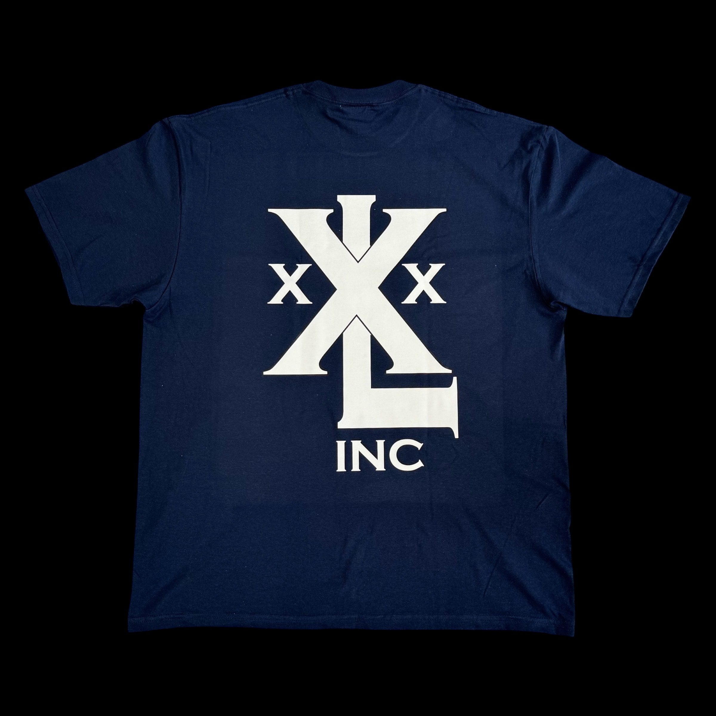"Stacked XXXL Logo" Oversized Base T   - Navy