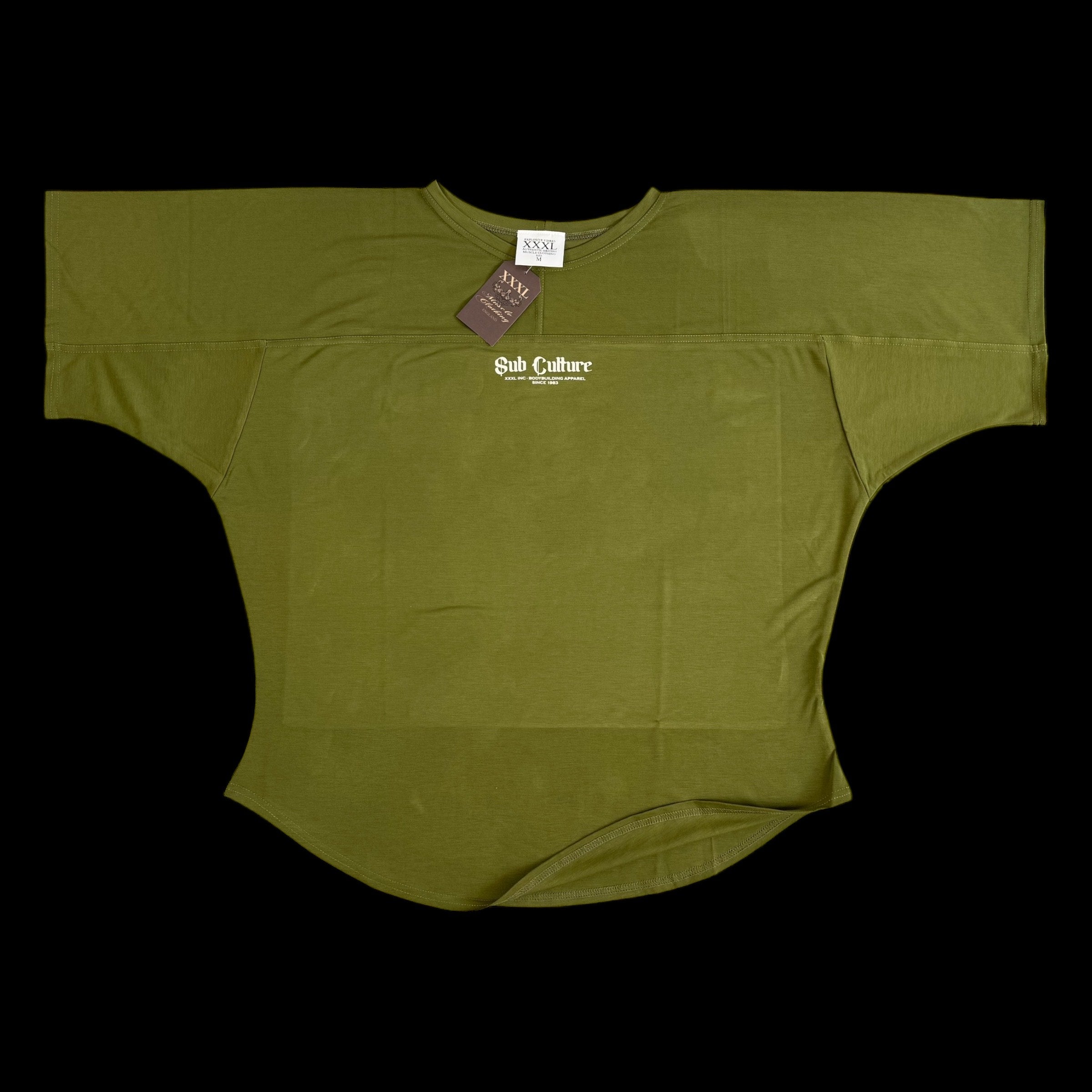 "Sub Culture " Training Rag Top - Military Green (white ink)