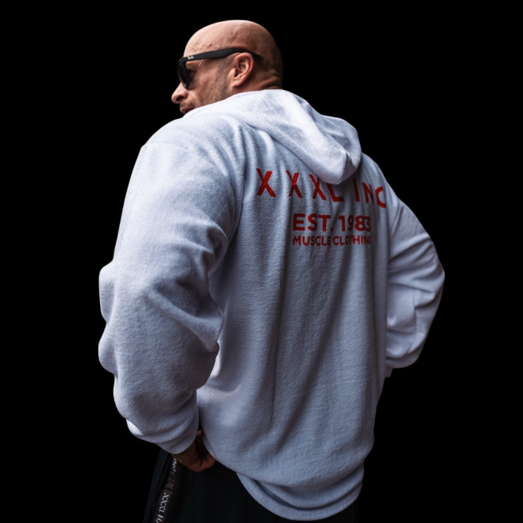 "Eroded XXXL INC " Boucle Pump Cover Hoodie - Blizzard White