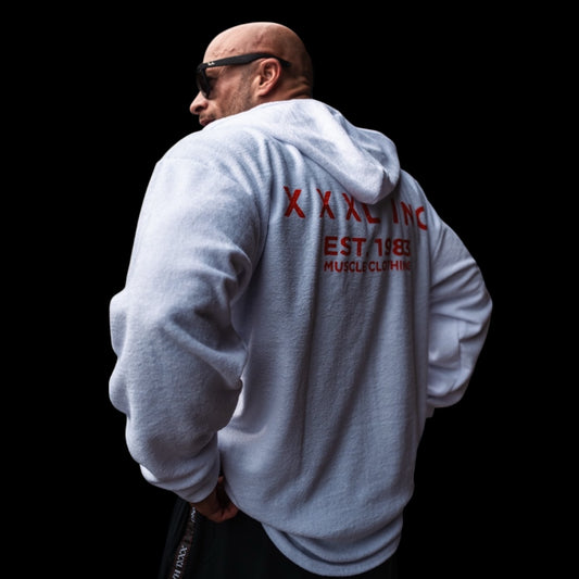 "Eroded XXXL INC " Boucle Pump Cover Hoodie - Blizzard White