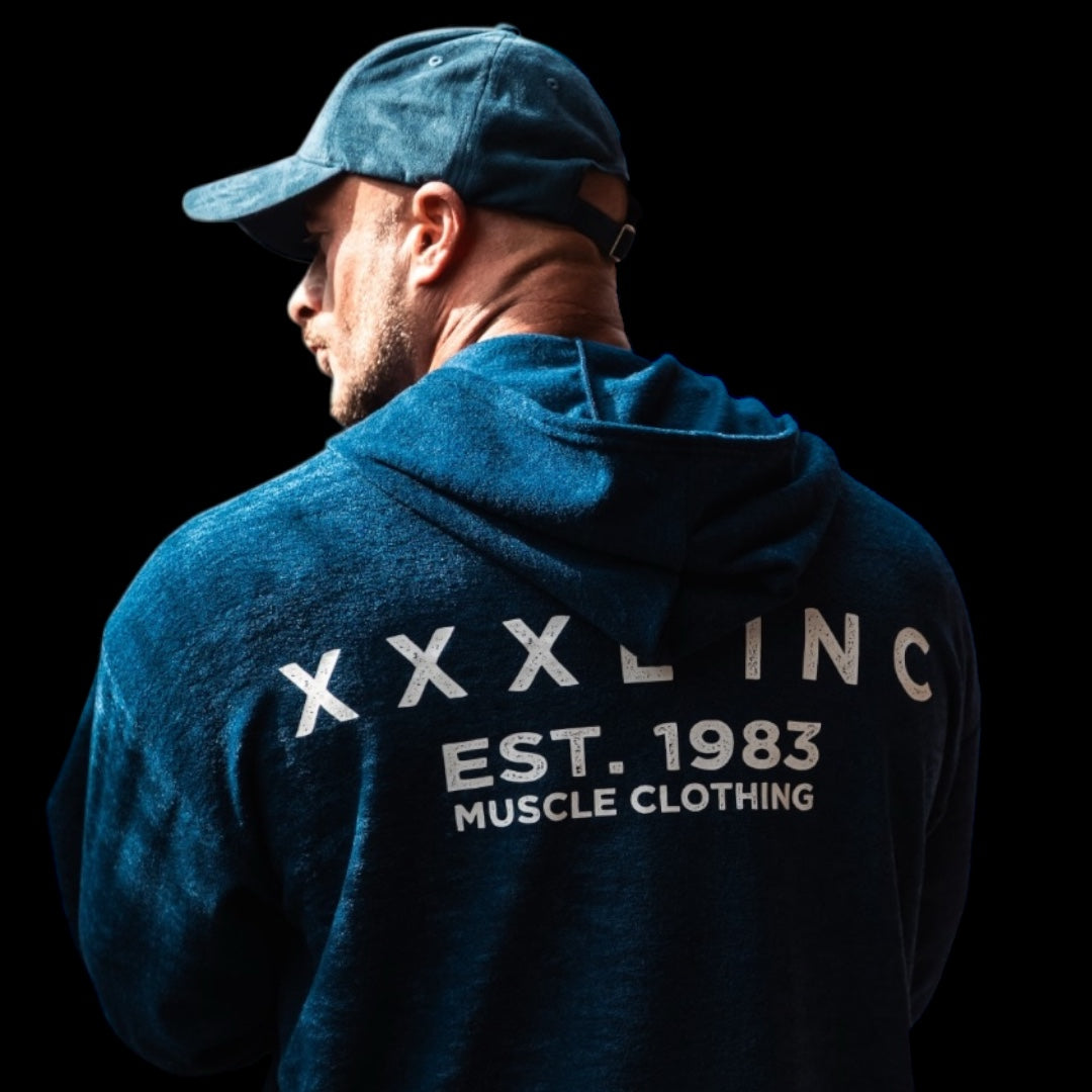 "Eroded XXXL INC " Boucle Pump Cover Hoodie - French Blue