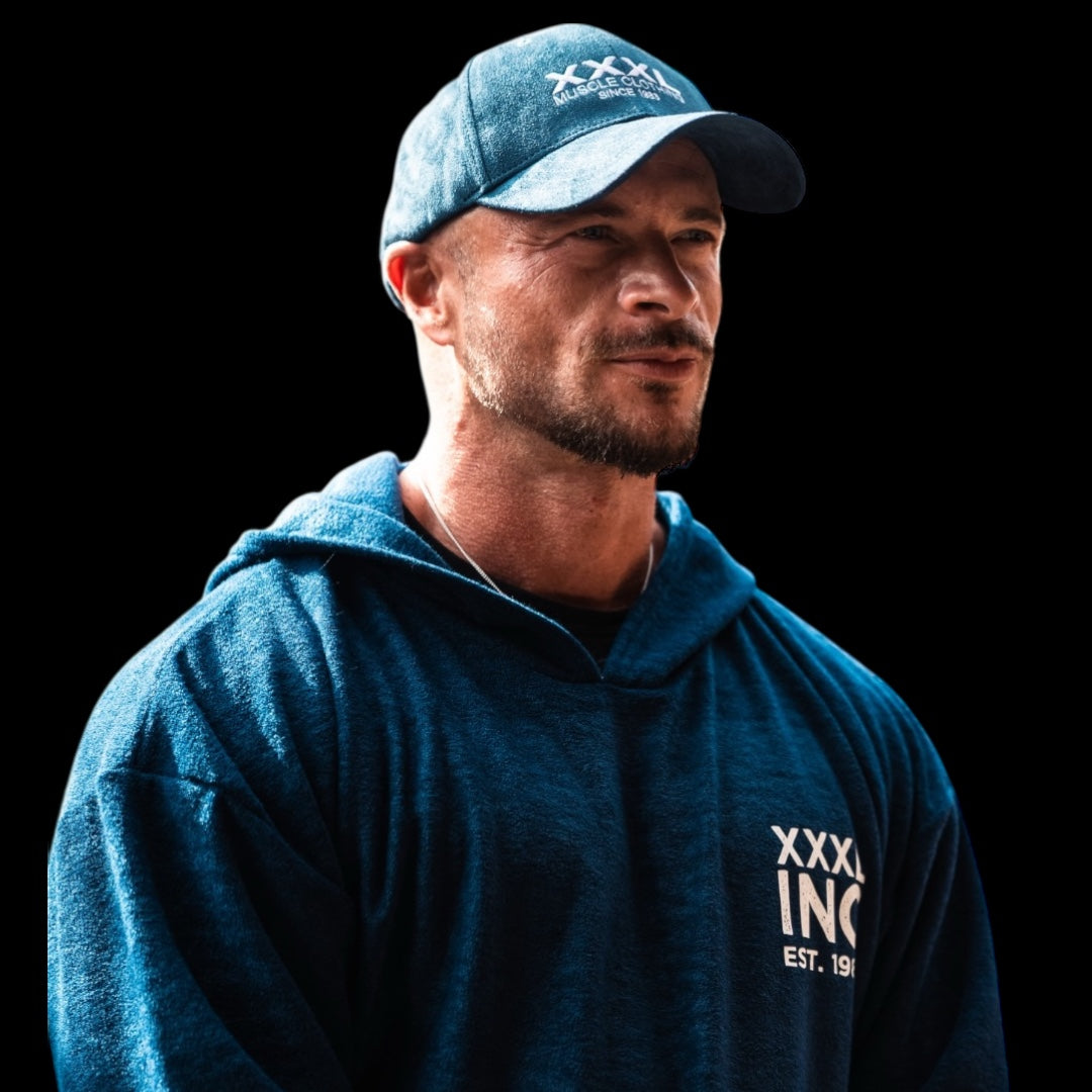 "Eroded XXXL INC " Boucle Pump Cover Hoodie - French Blue