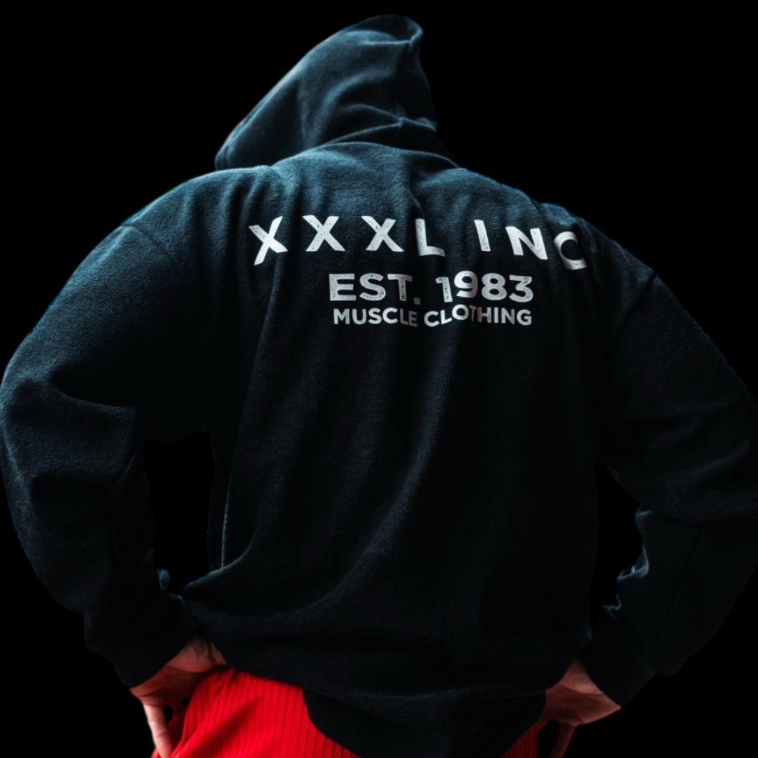 "Eroded XXXL INC " Boucle Pump Cover Hoodie - Obsidian