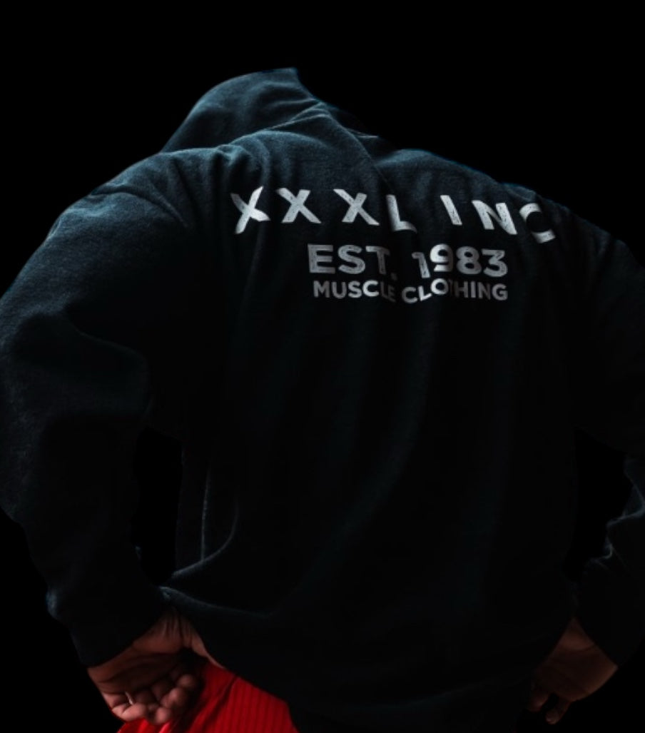 "Eroded XXXL INC " Boucle Pump Cover Hoodie - Obsidian