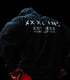 "Eroded XXXL INC " Boucle Pump Cover Hoodie - Obsidian
